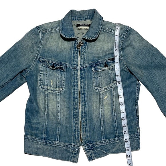 Maison Scotch Denim Full Zip Jacket Size 2 | Classic Jean Jacket with Modern - Picture 5 of 9